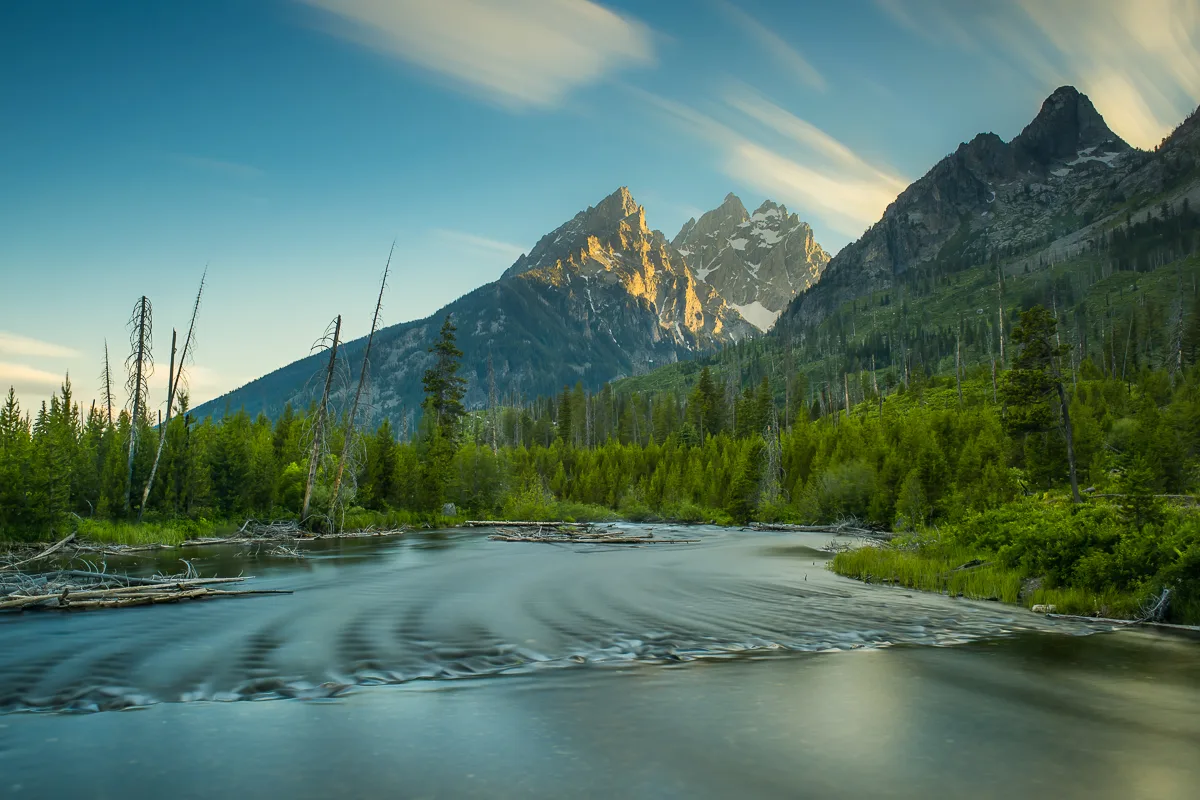 scenic view sunset Grand Teton Tours by alpenglow tours